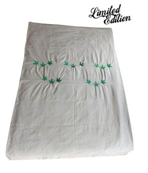 Hanf Kinder Bettwaesche Bettdecken Bezug 100x135cm mit Stickerei